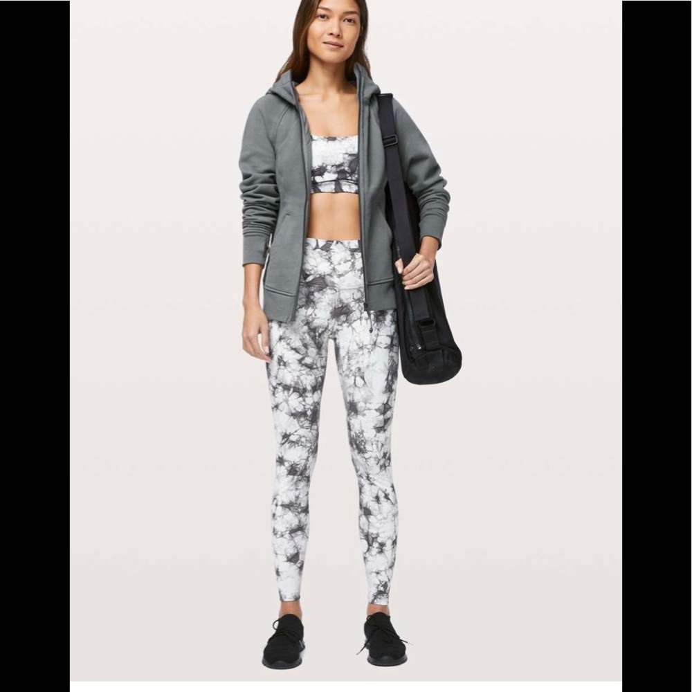 Lululemon Wunder UnderHigh Rise Tight *Dual Shibori Antique White/ Baltic Grey 4